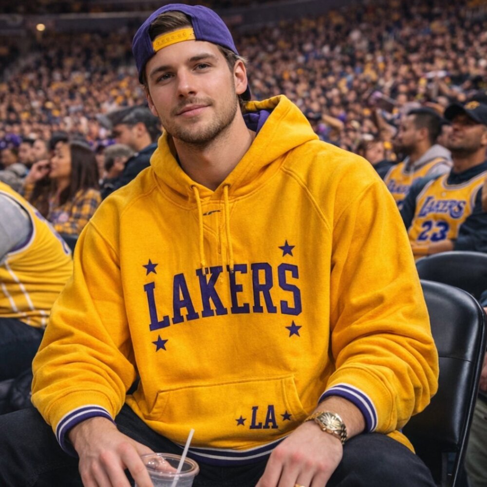 NIKE Vintage Los Angeles Lakers Hoodie Sweatshirt size XL